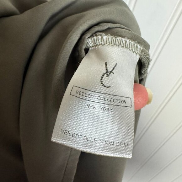 Veiled Collection grey green maxi skirt size XS L44 - Picture 4 of 5